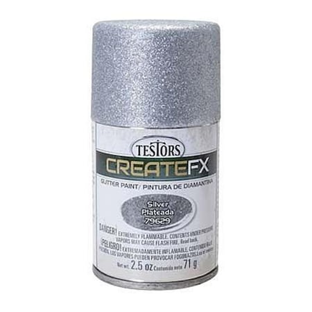 Testors FX Glitter Silver Spray 2.5 oz Hobby & Model Enamel Paint No.79629 TES79629